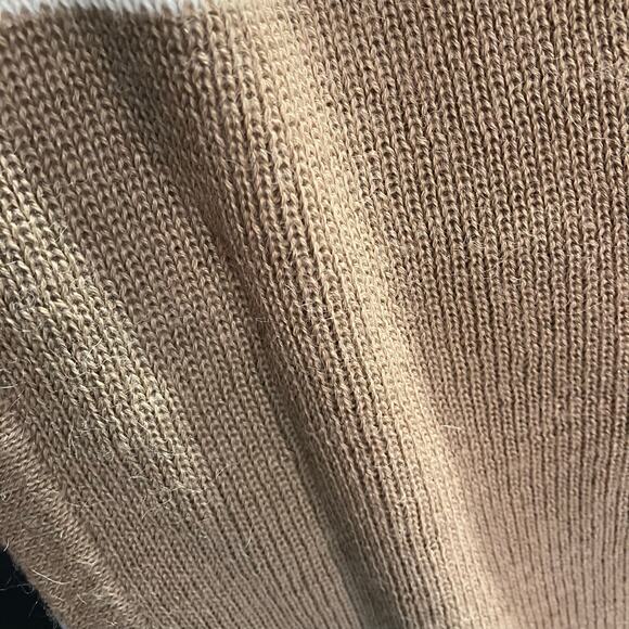 Brochu Walker Open Front Sweater Womens One Size Knit Brown Cream Luxury - Picture 12 of 15